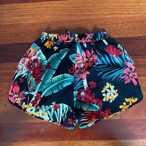 Floral loose girls shorts